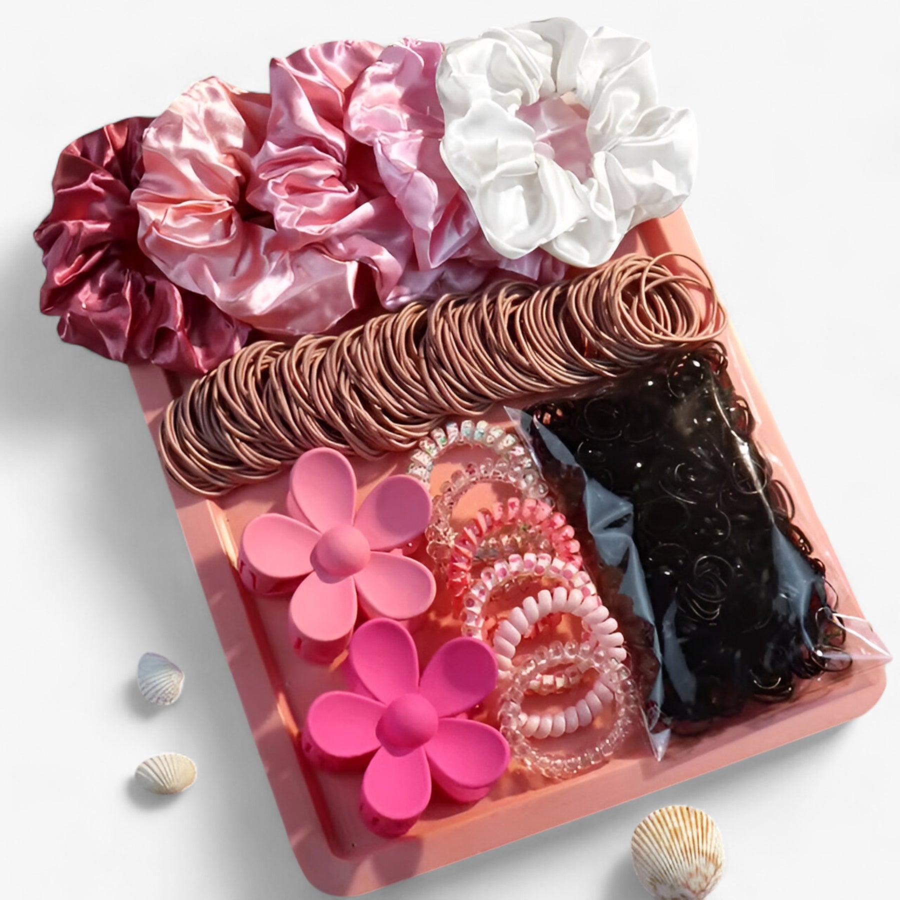 Fleur | Modieuze Roze Haaraccessoire Set - €25 : Fleur | Modieuze Roze Haaraccessoire Set in 3 van Pantinoshop