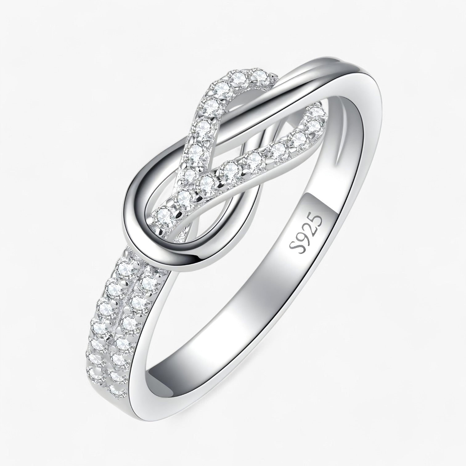 accessories : Stina Oneindige Knoop Ring - Tijdloze elegantie in sterling zilver in van Pantinoshop