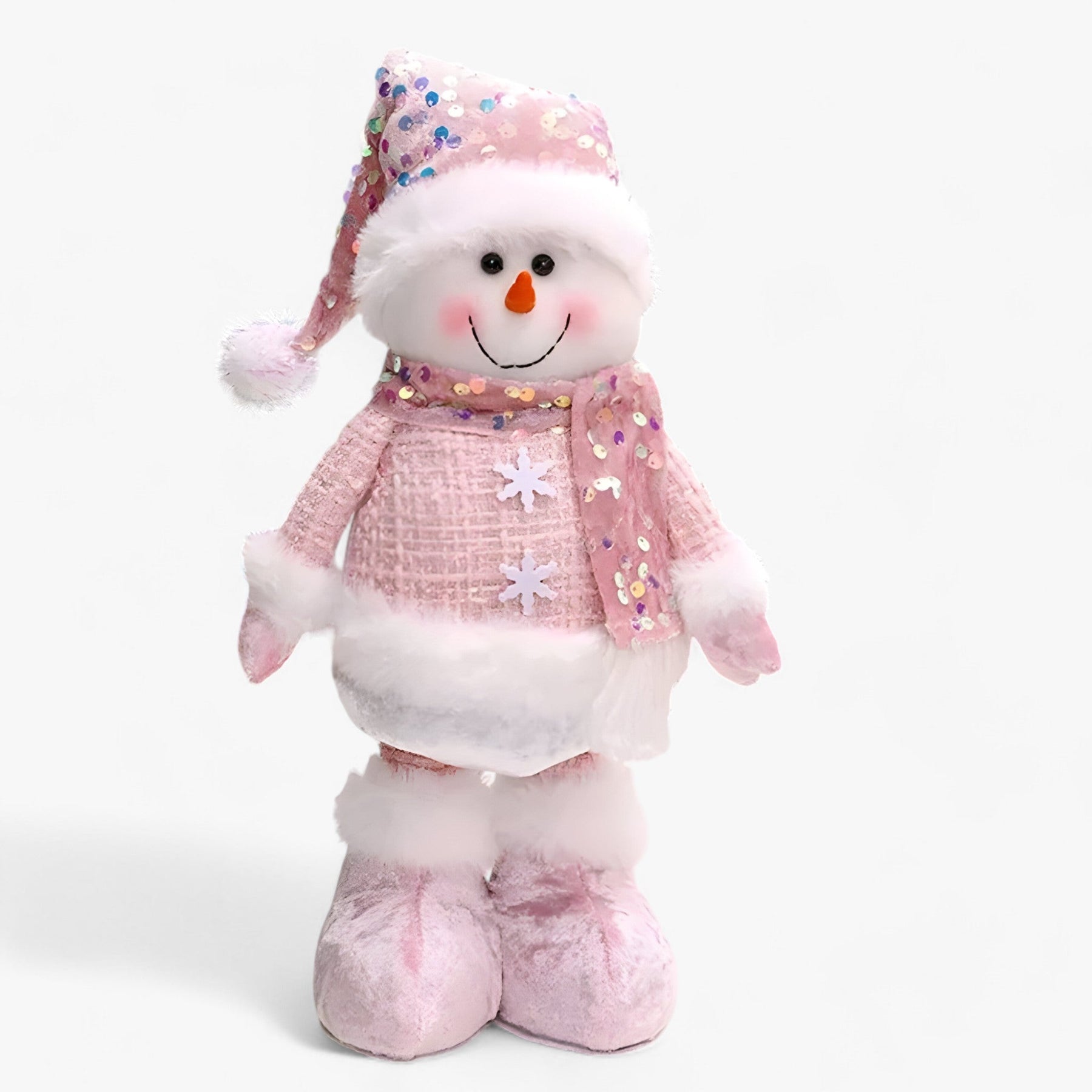 home & garden : Fantastische Winter | Kerstdecoraties Benodigdheden Sneeuwman Oude Roze - Voeg een Beetje Magie Toe aan Uw Interieur in Sneeuwpop 1STK van Pantinoshop