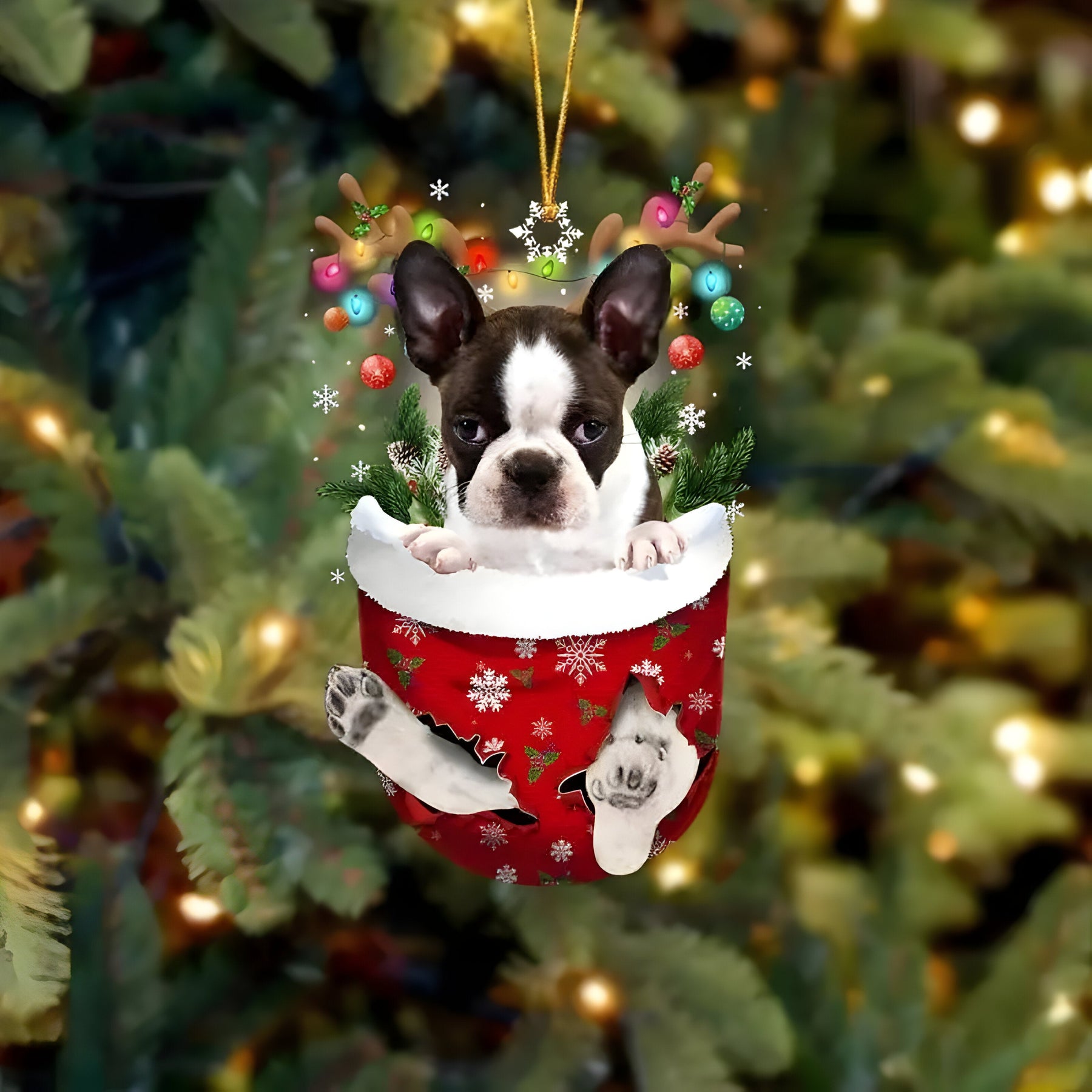 pets : Schattige Pupp Decoratie | Kerstboom Hangertje Hond - Feestelijke Charme en Cadeau voor Hondenliefhebbers in van Pantinoshop
