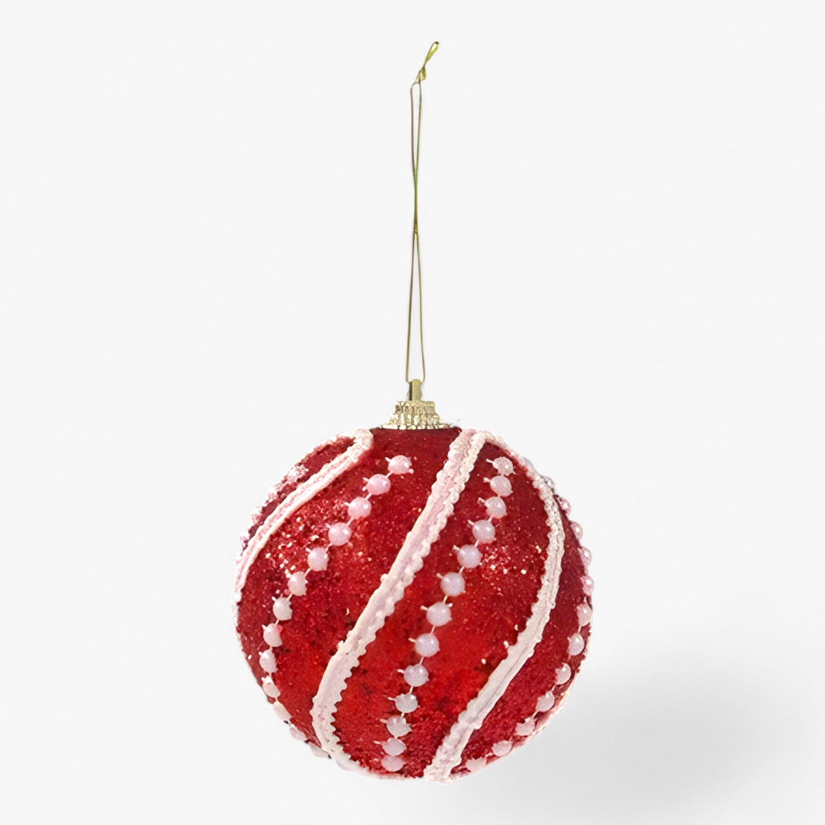 home & garden : Vela | kerstornamenten in ballen - Elegante hangende boomdecoratie in Rood van Pantino