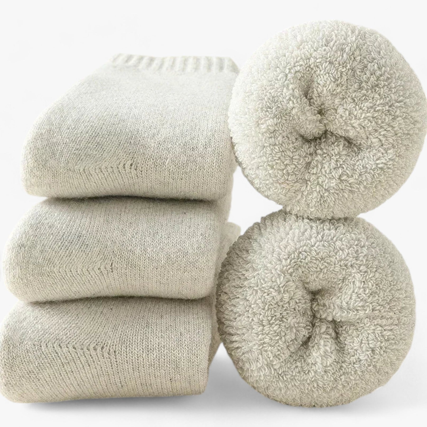 other : Jean | Thermowollen sokken - Comfortabel en veelzijdig in Menggrijs van Pantinoshop