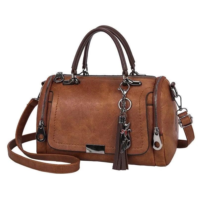 : Vintage Tas in Bruin 27*14*17cm van Pantino