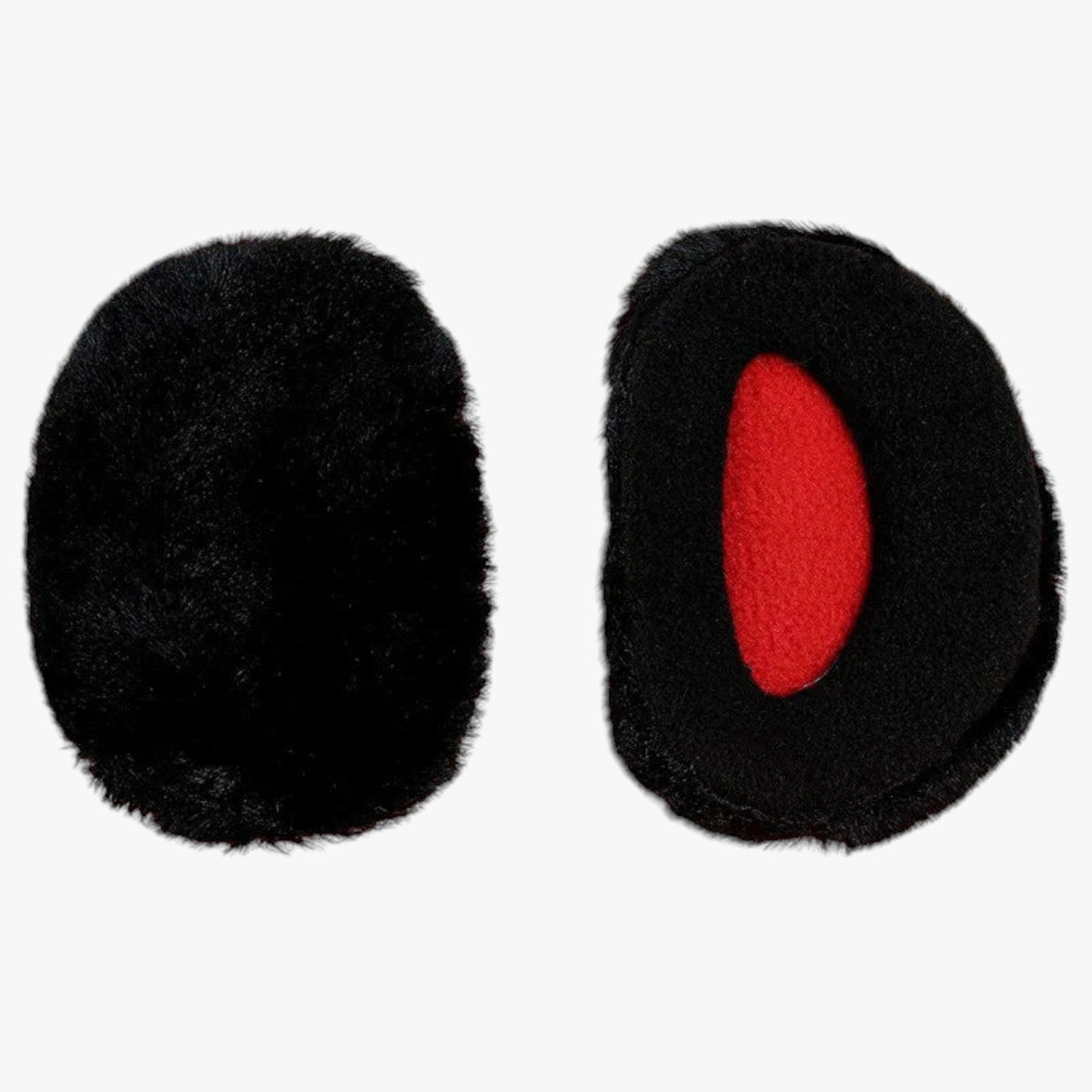 accessories : Millie | Fleece oorbeschermers zonder band - Ultieme winterwarmte in Zwart-Groot van Pantino