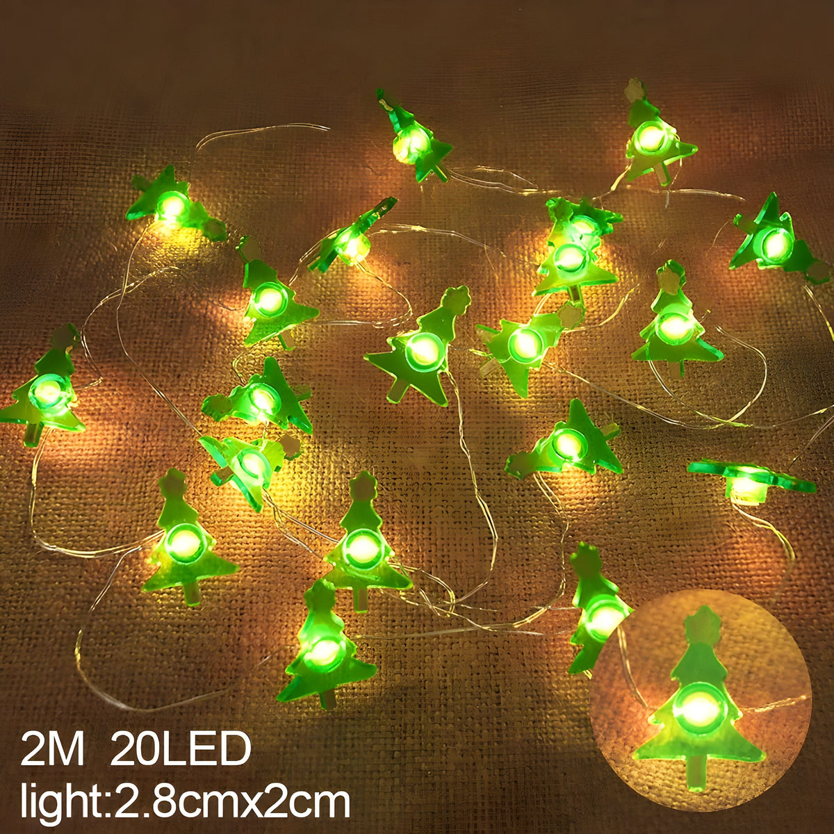 home & garden : TwinkleLights | LED Lichtslinger 20LED - Verlicht Uw Feesten met de Kerstman en Sneeuwvlokken in Boom van Pantinoshop