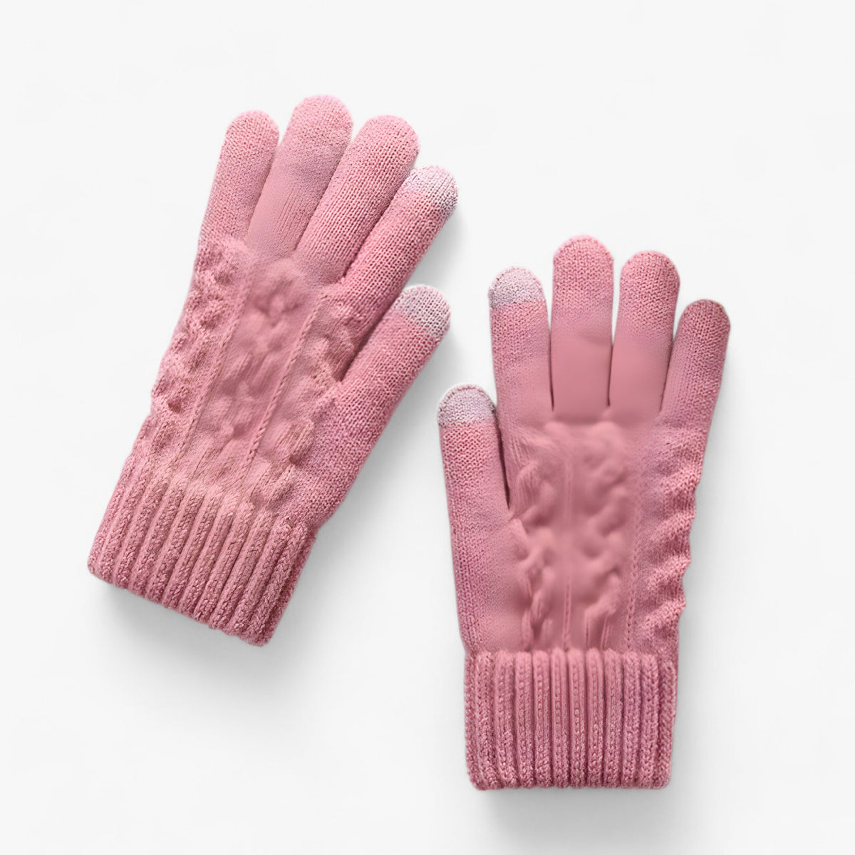 accessories : Thermische dameshandschoenen | Touch Screen compatibel - Warm & Stijlvol in Huid Rood van Pantinoshop