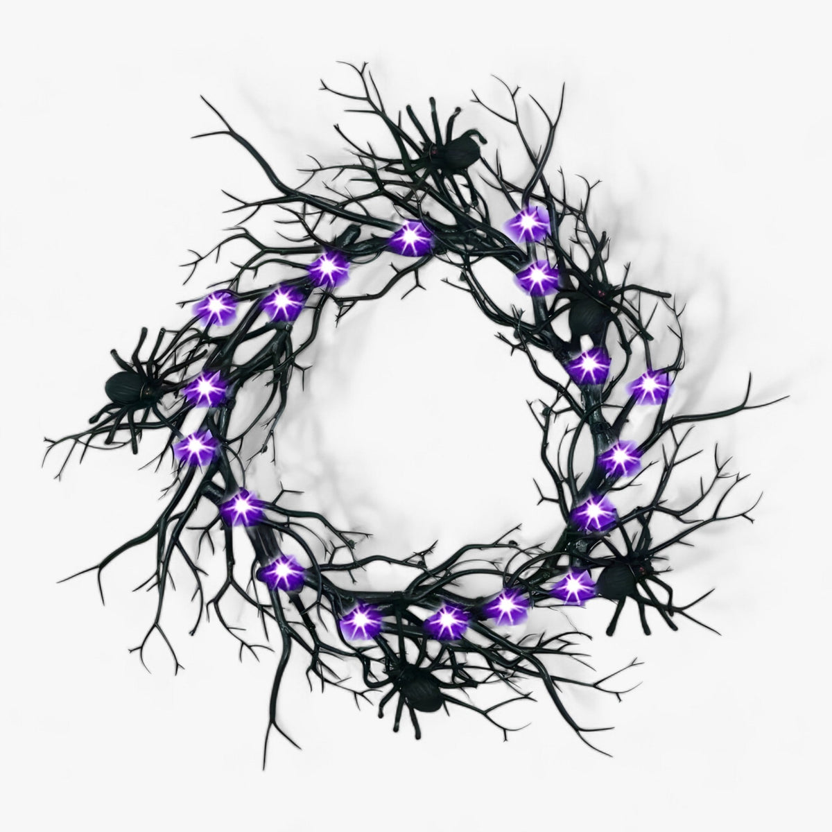 home & garden : Buna | Halloween Fleermuis en Spin Decoratie - Angstaanjagende LED voor Deuren en Ramen in Paarse vleermuis van Pantinoshop