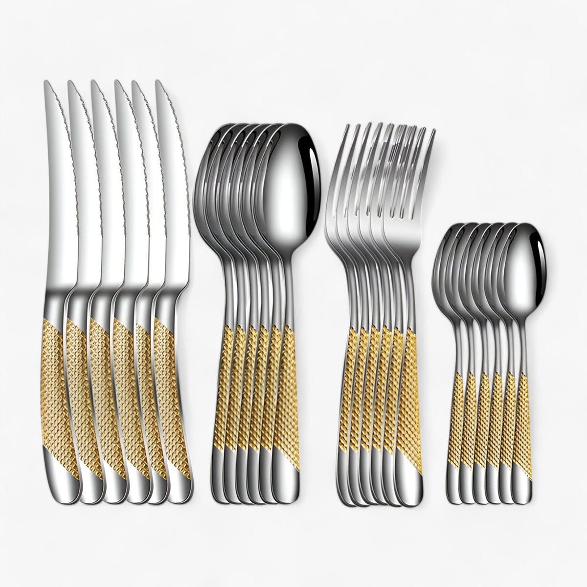 home & garden : StarDine | Bestekset van roestvrij staal in Zilver goud van Pantinoshop