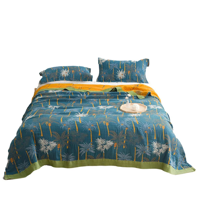 home & garden : Elegante Zomer™ Cozy Chic Deken voor Je Zomerse Gezelligheid in Zee Blauw van Pantinoshop