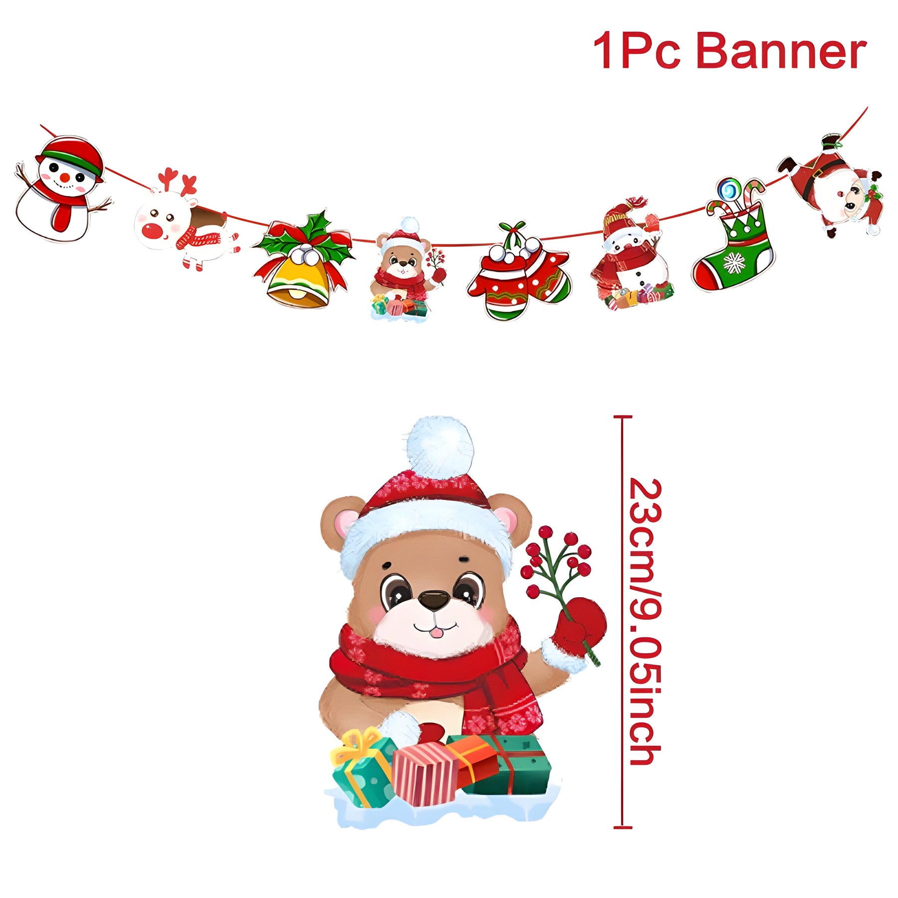 home & garden : VrolijkBanner | Kerstbannerslinger - Voeg een feestelijk tintje toe aan uw huis in 15 van Pantino
