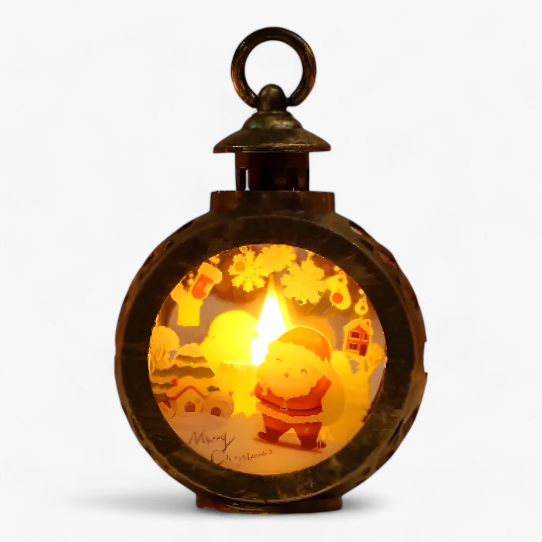 outdoor equipment : Julien | Kerstman Sneeuwpop Lamp - LED Lantaarn met Vlam Simulatie voor Buitendecoratie in 8 S 8.5x12cm van Pantinoshop