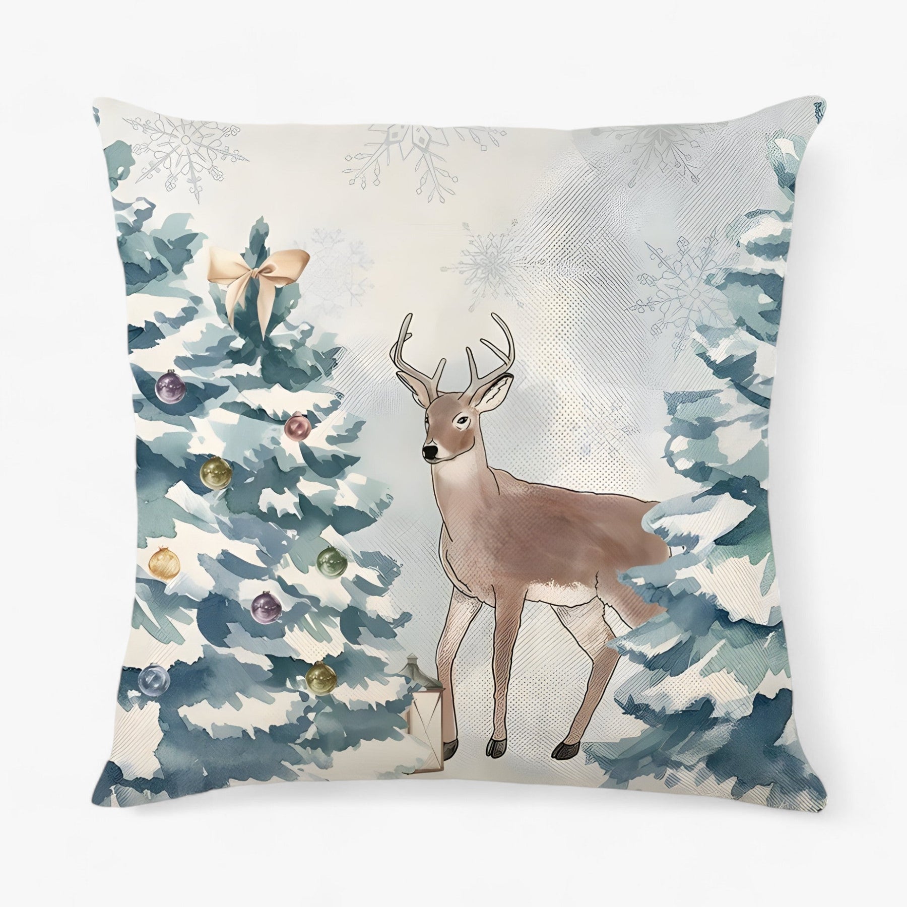 home & garden : Frosty | Housse de Coussin en Lin de Noël - Décor Festif et Confortable pour la Maison in 18 van Pantinoshop