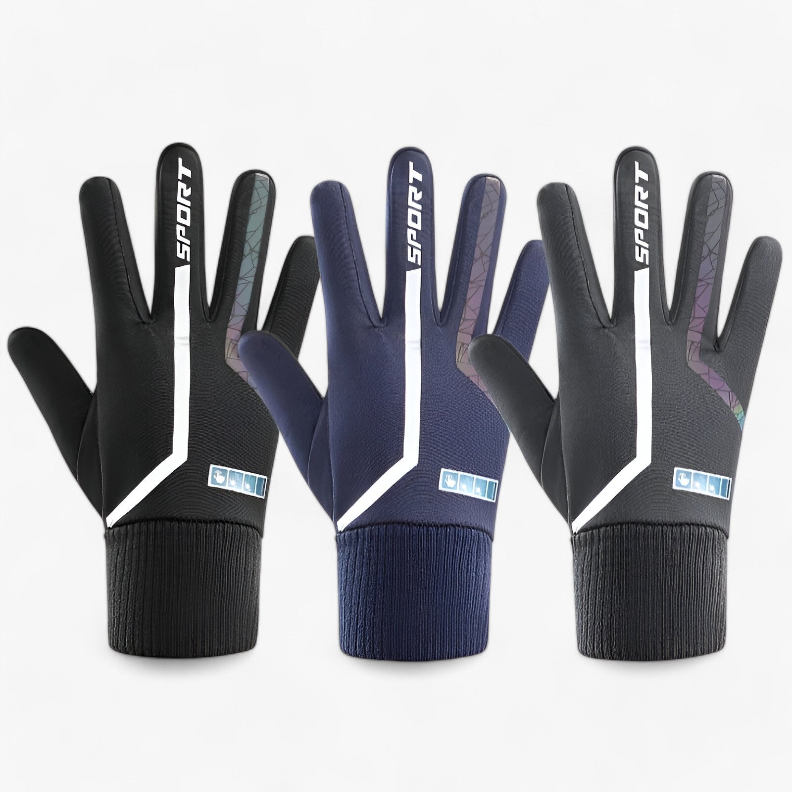 men's fashion : Von | Warme Winterhandschoenen - met Reflectie en Touchscreen in zwart van Pantinoshop