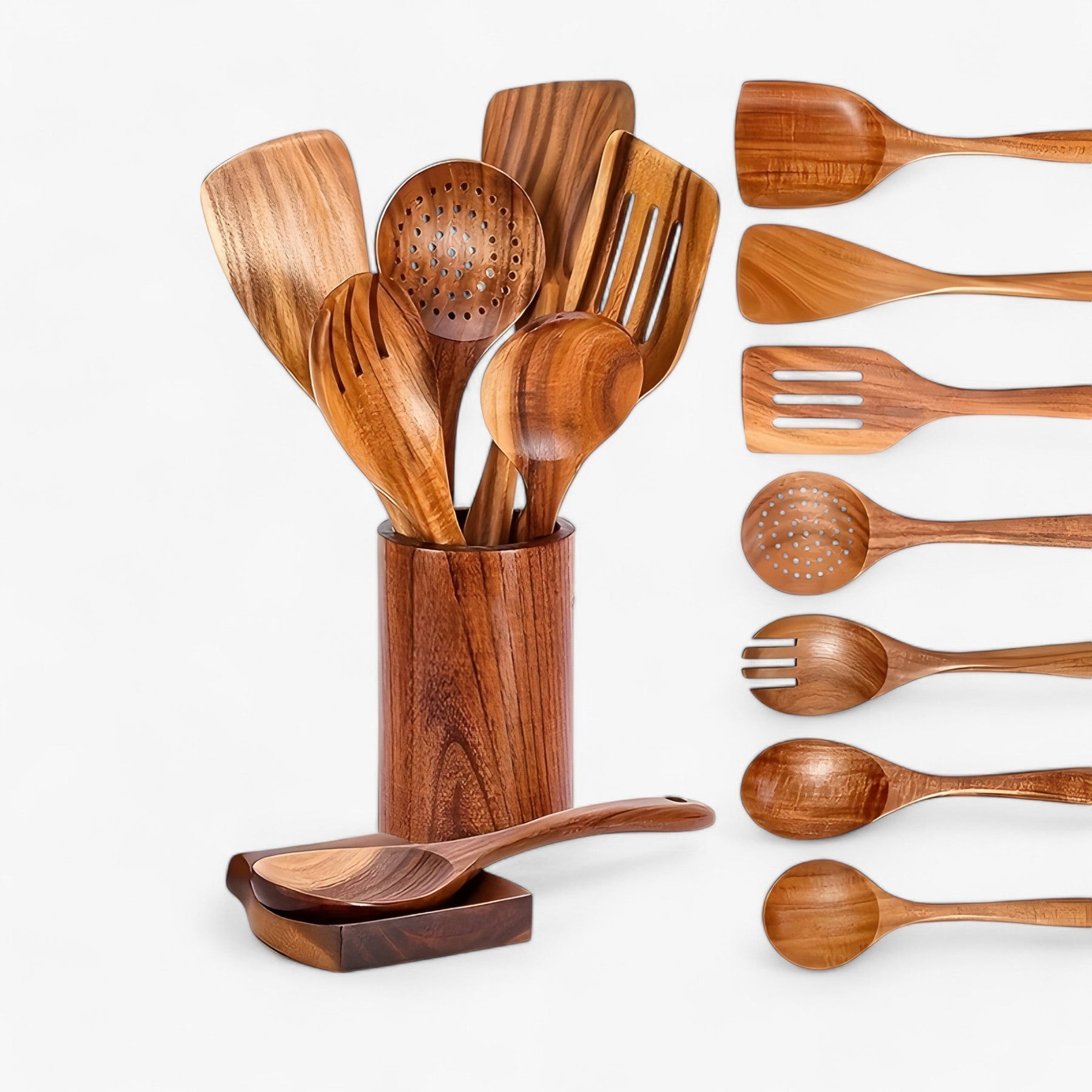 Houten keukenset | Duurzaam en elegant - €25 : Houten keukenset | Duurzaam en elegant in 9STUKS van Pantino
