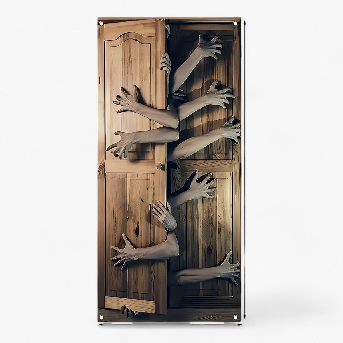 home & garden : Halloween Overtrekken | Spookachtige Deur Overtrekken in MULTICOLOUR 180x90cm van Pantinoshop