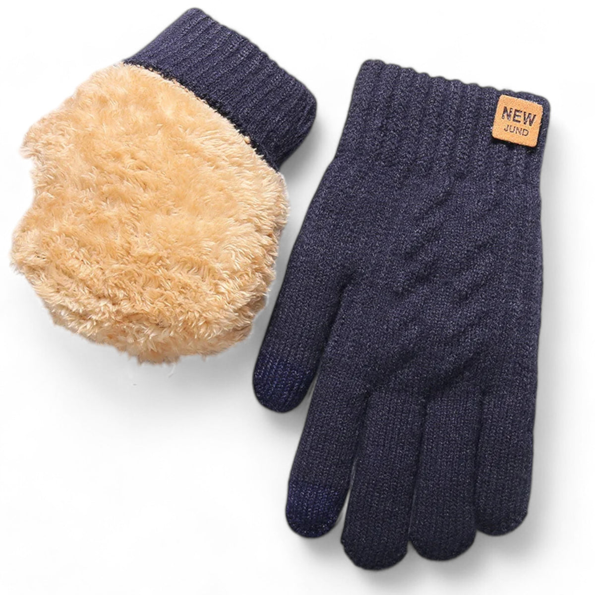 men's fashion : Winterhandschoenen | Touchscreen & Fleece - Ideaal voor Fietsen in Marineblauw Eén maat van Pantinoshop