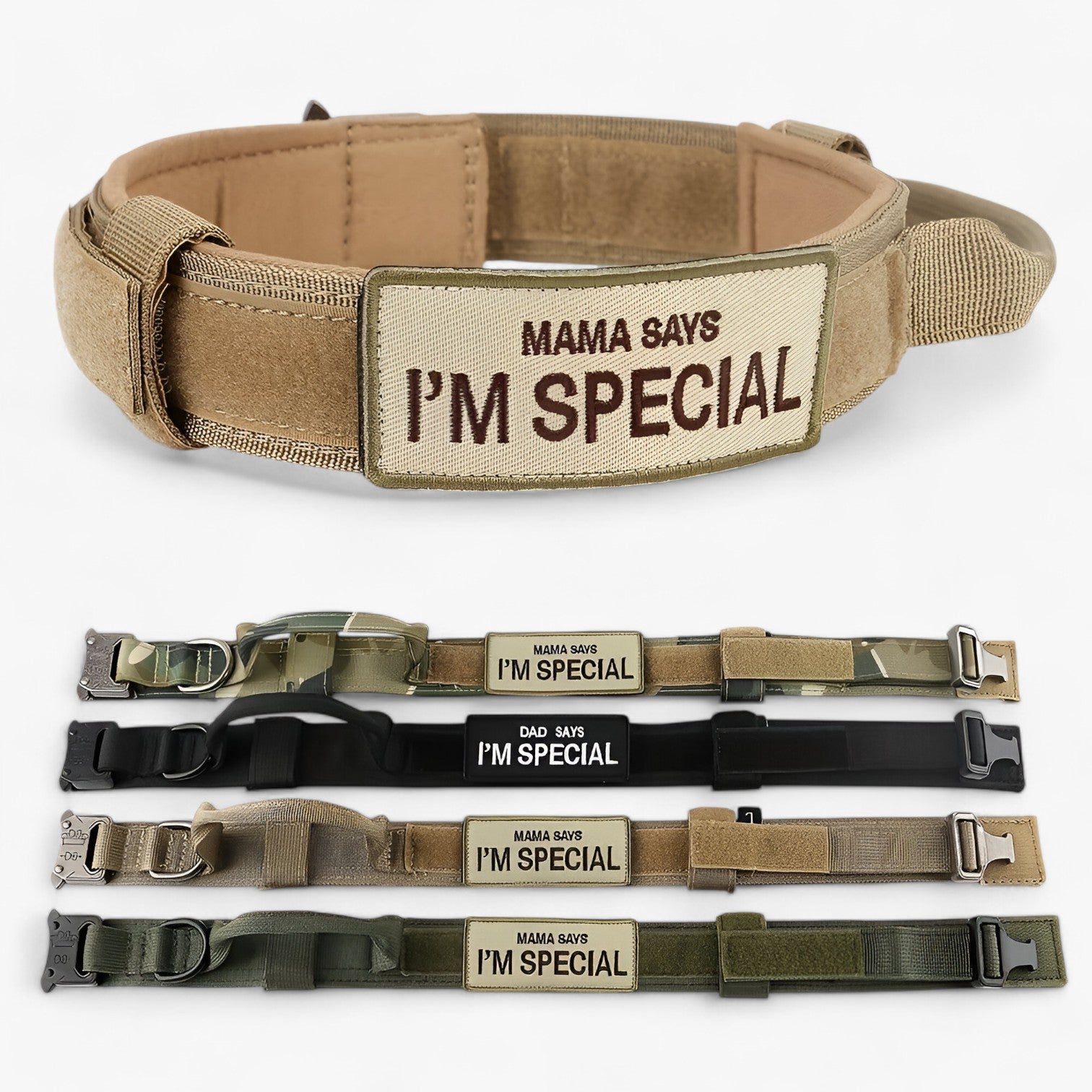 pets : Brodie| Tactisch hondenhalsband met handvat voor training in van Pantinoshop