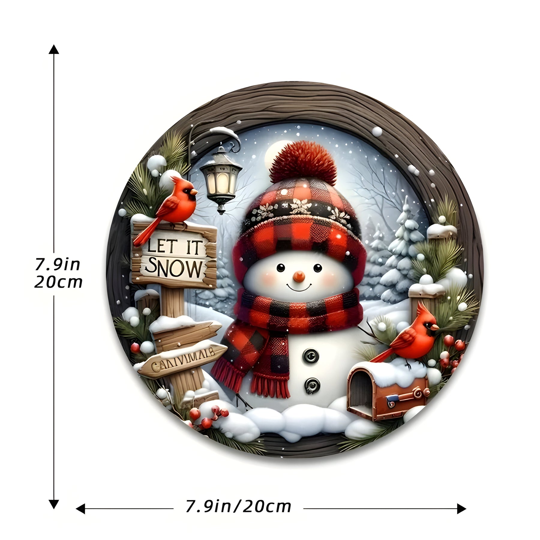 home & garden : Feestelijke elegantie | Kerstmis tafelcentrum acryl krans - Perfect voor wand- of deurdecoratie in 1 stuk 20 cm van Pantinoshop