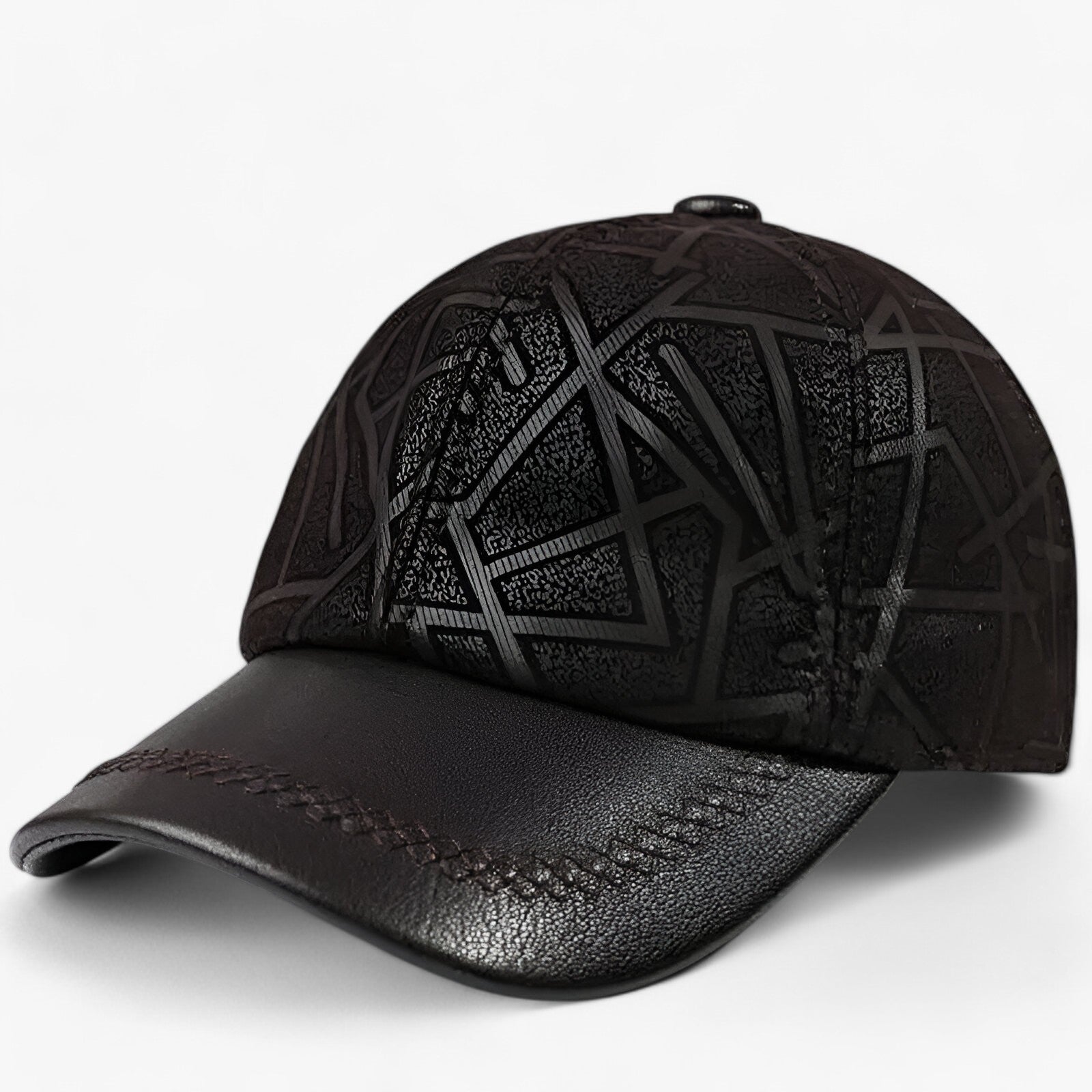 men's fashion : Justin | Stijlvolle Leren Pet - Tijdloze Elegantie in donkerbruin van Pantinoshop