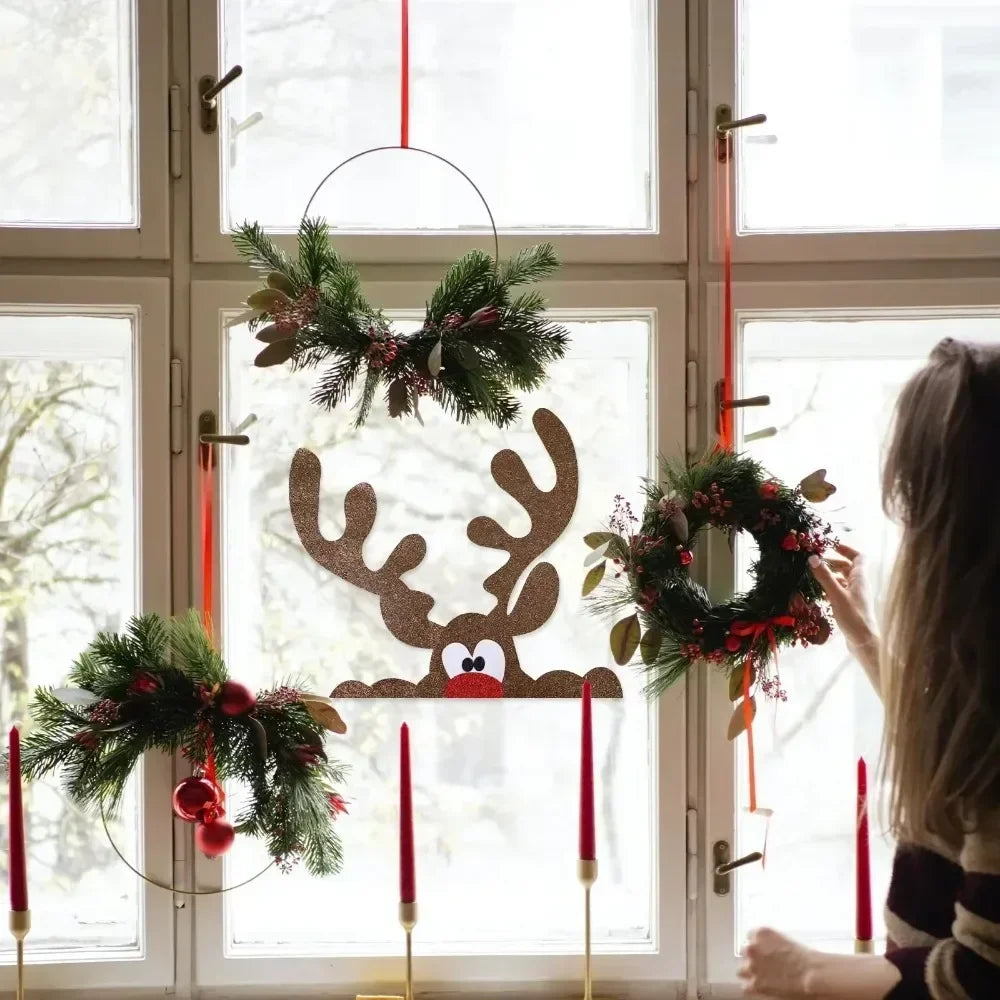 home & garden : Fristy | Kerstviltstickers voor deuren en ramen - Feestelijke decoratie voor thuis in van Pantino