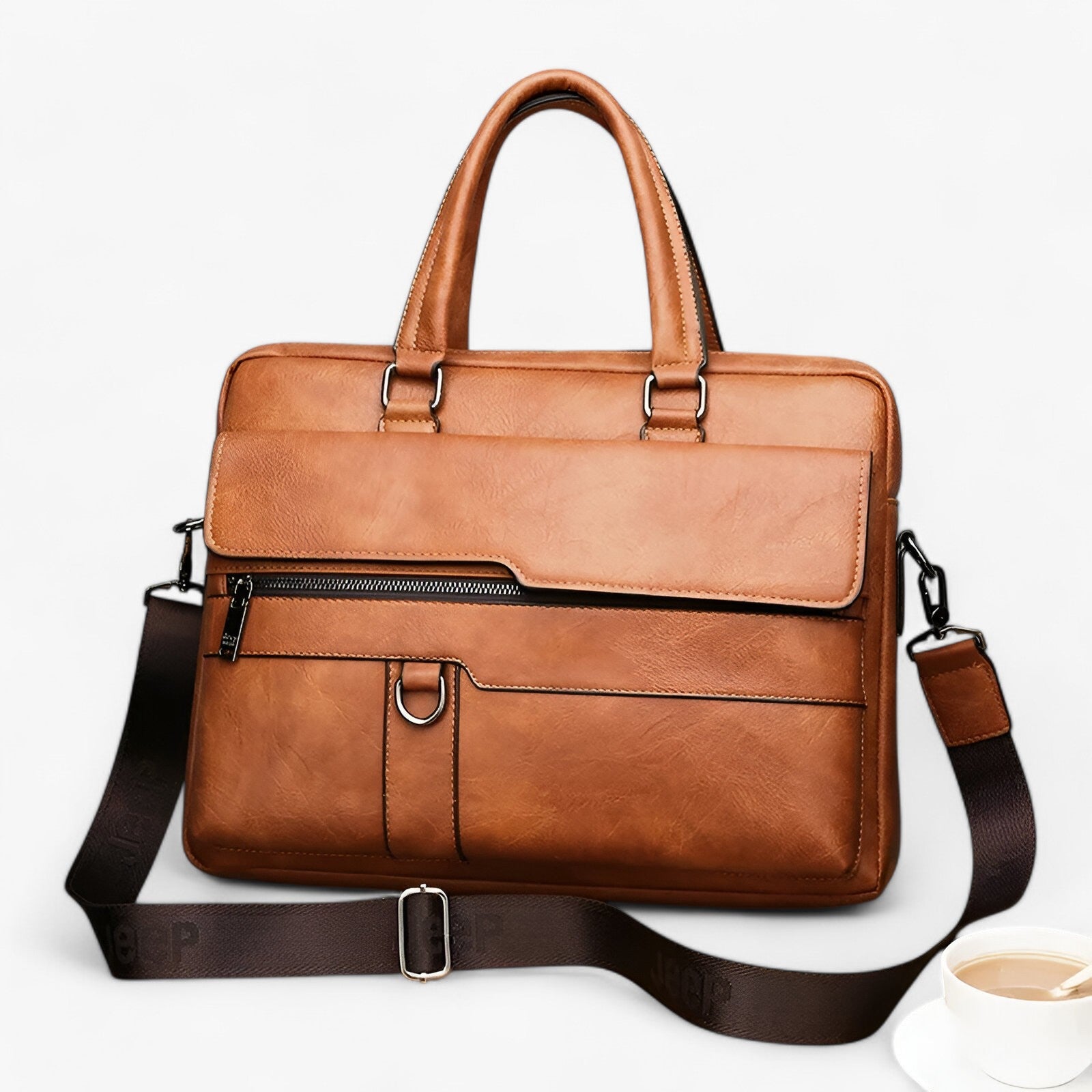 Liam | Luxe Retro Laptoptas voor Mannen - €25 : Liam | Luxe Retro Laptoptas voor Mannen in Khaki van Pantinoshop