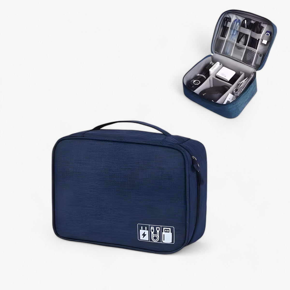 gadgets : Ethan | Digitale opbergzak - Bescherming voor kabels, opladers en gadgets in Marineblau Tas A van Pantinoshop