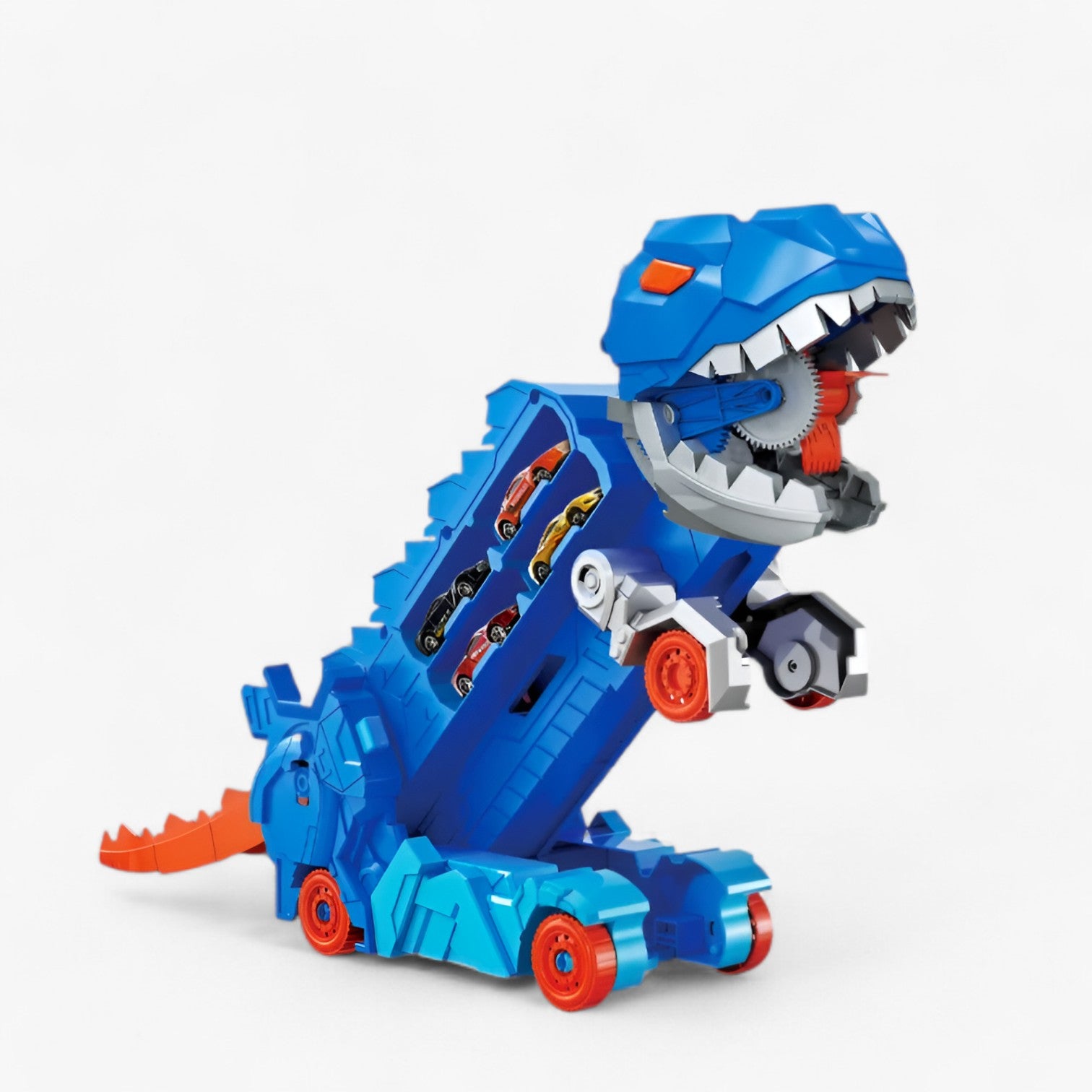 other : Dinosaurus Van - Opvouwbaar transformerend speelgoed in BLAUW MET 4 AUTO'S van Pantinoshop
