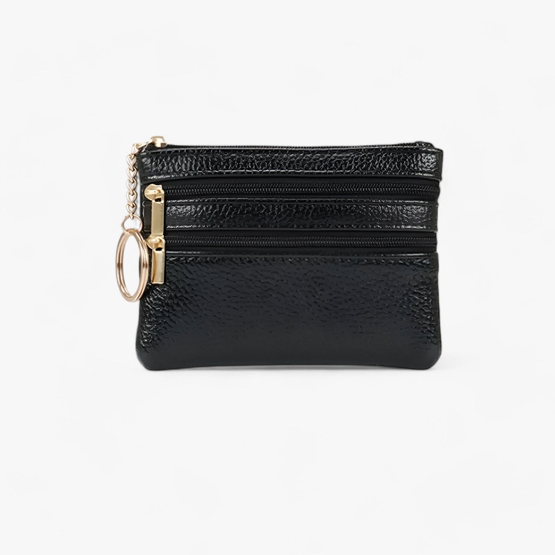 bags : Ghie| Schoudertas voor vrouwen – Compakt en elegant met drie ritsen in zwart van Pantino