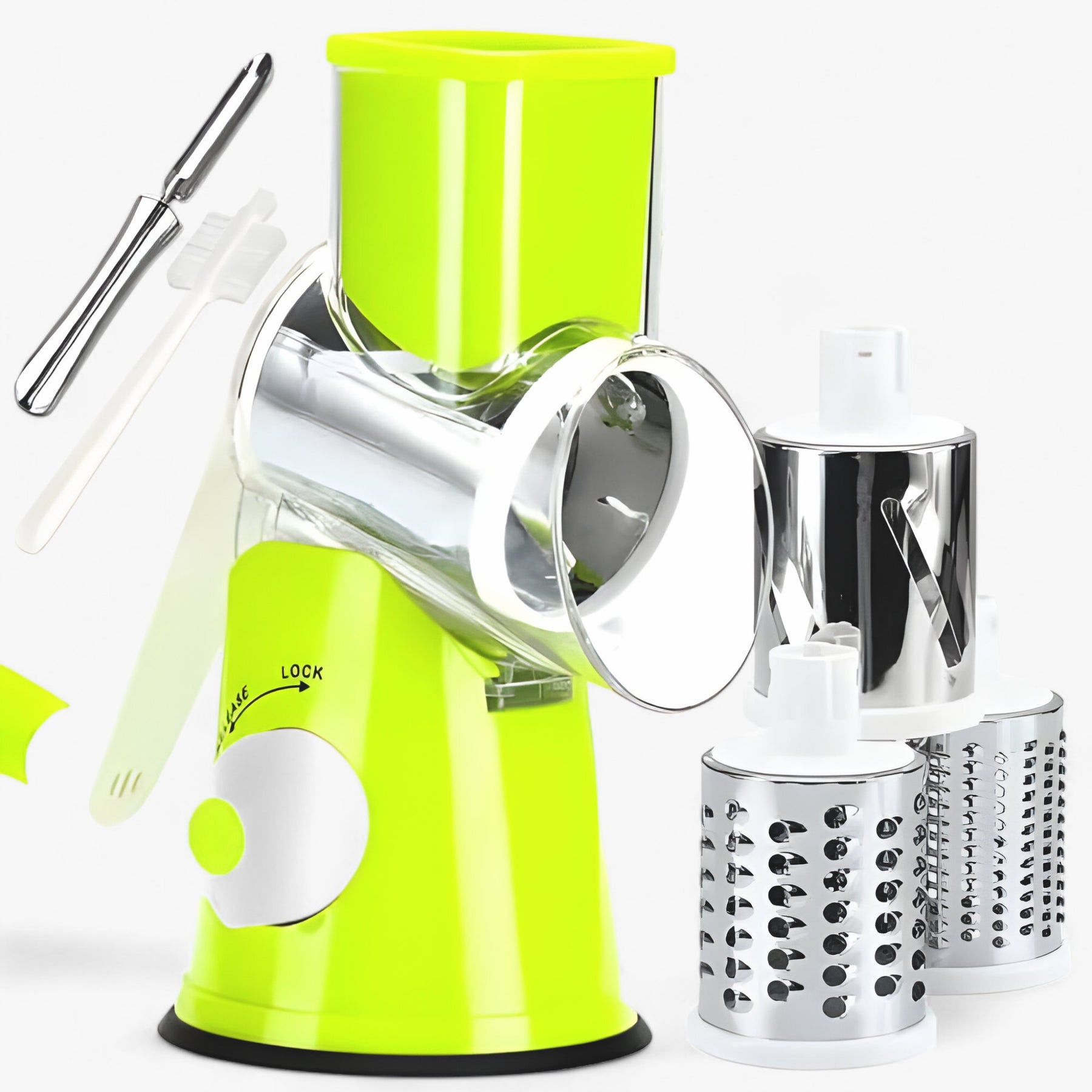 home & garden : Roterende rasp | Handige, tijdbesparende voedselbereiding in Groen van Pantinoshop