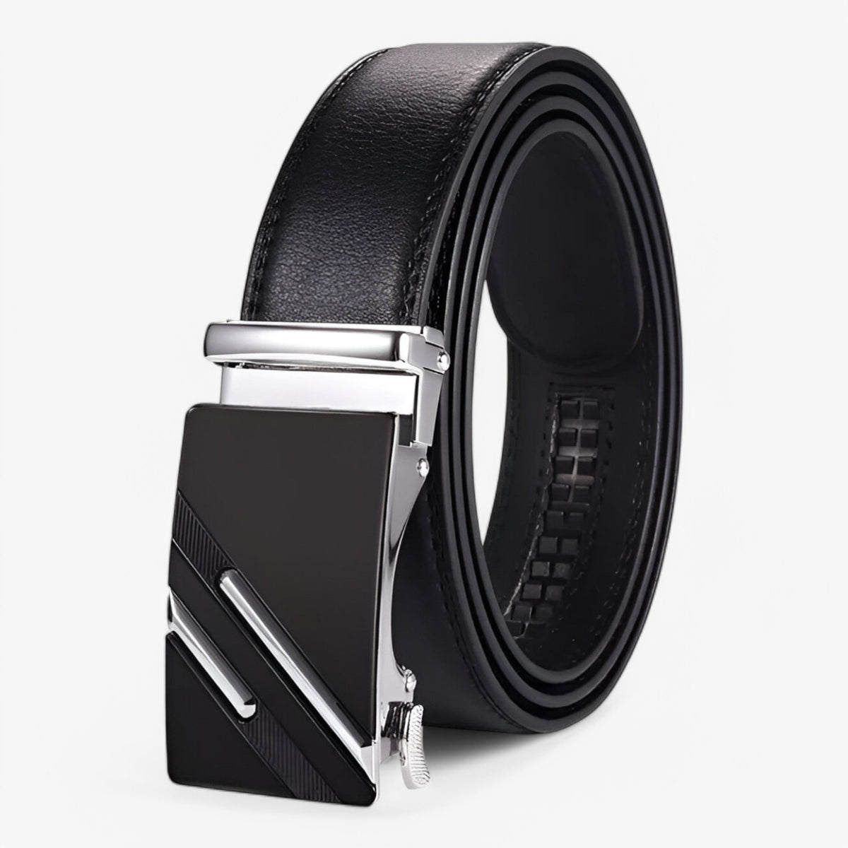 accessories : Moderne Zwarte Automatische riem in Zilver van Pantino