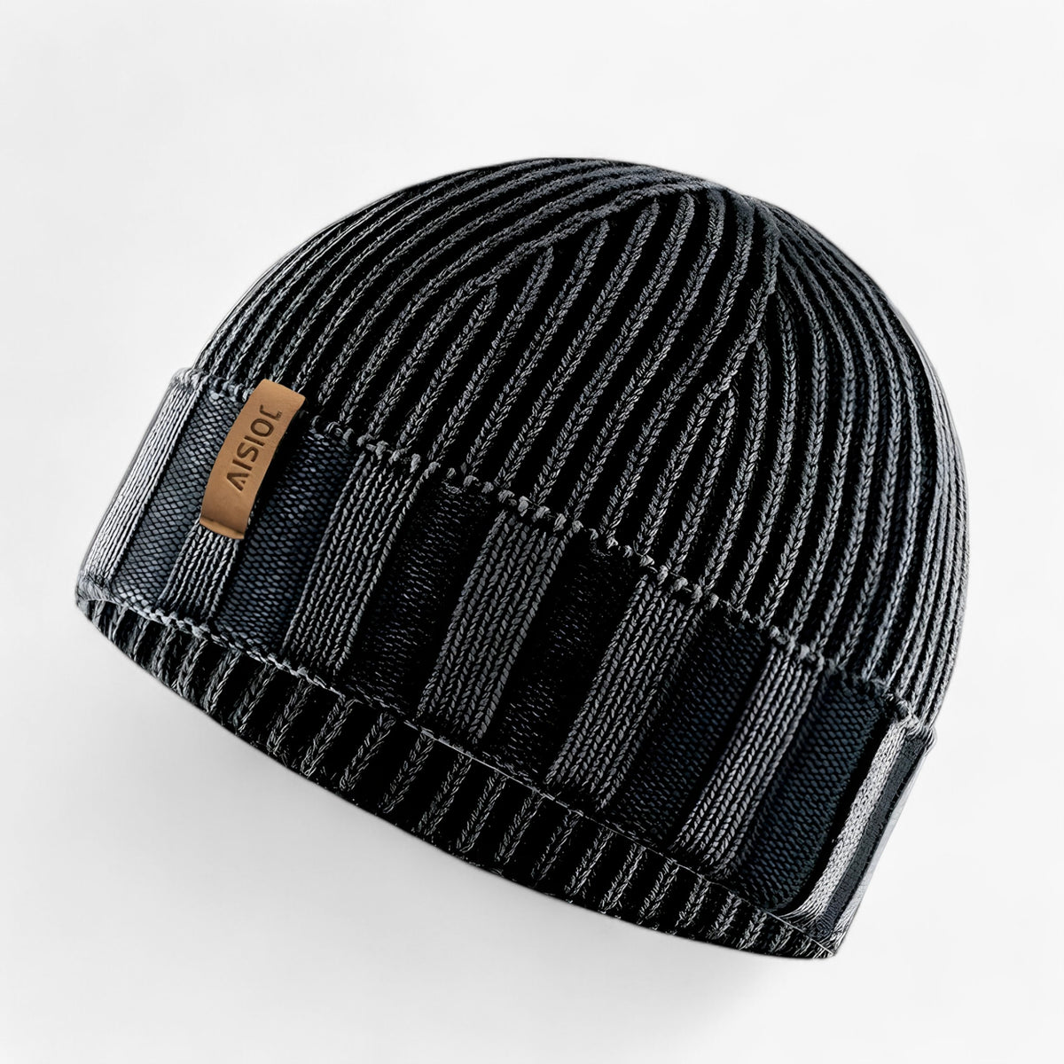 men's fashion : Wanwan | Katoenen Vintage Gewassen Gebreide Beanie Muts - Perfect voor Winter in Zwart CHINA van Pantinoshop