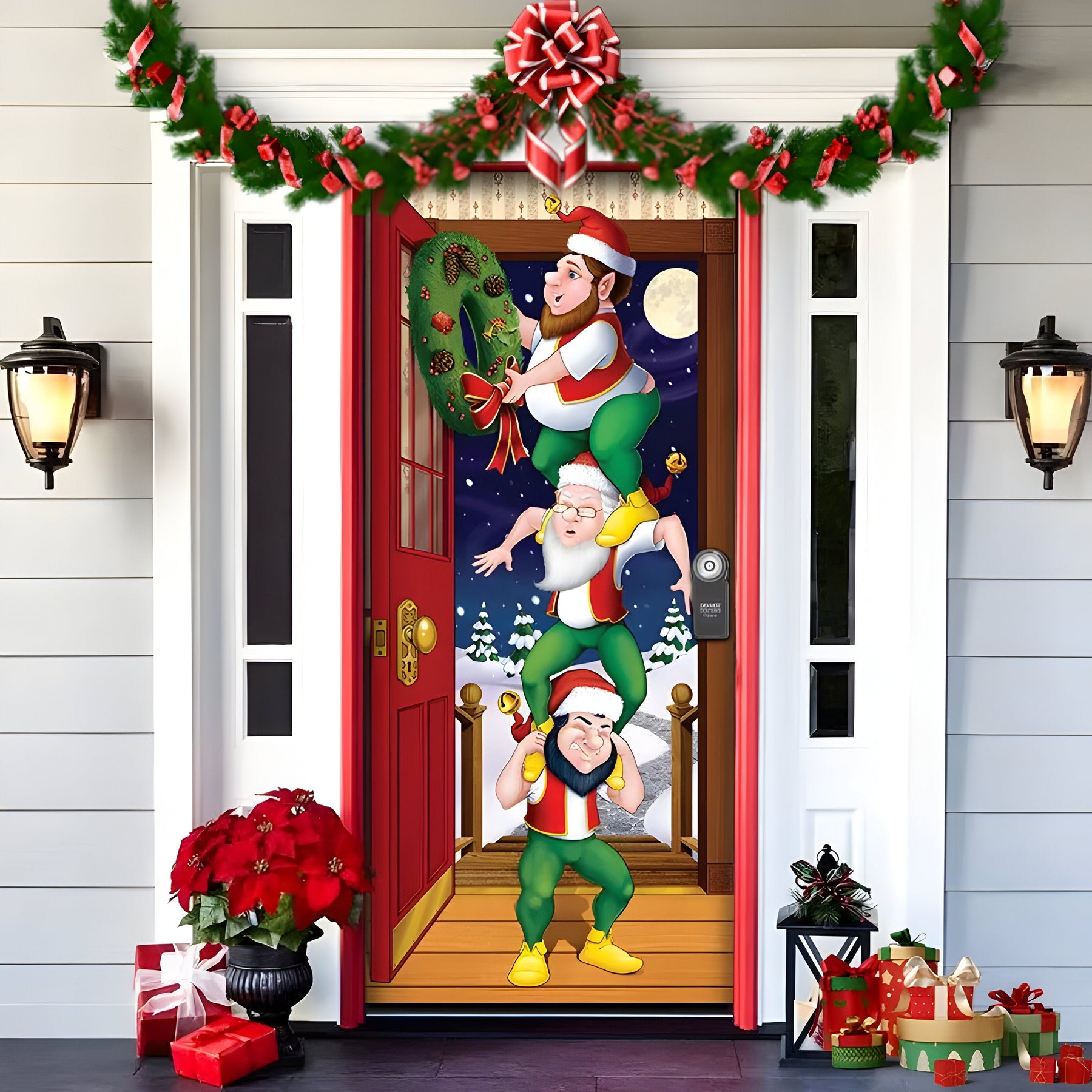 home & garden : HolidayCheer | Kerst Achtergrondbanner van Polyester - Creëer een Feestelijke Sfeer voor Uw Decoraties in Stijl-20 van Pantinoshop