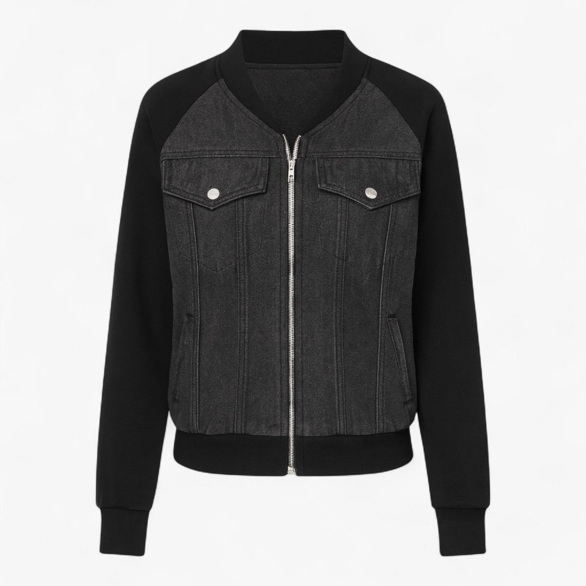 Clothes : Silvanna | Veelzijdig denimjack voor dames in Zwart van Pantino