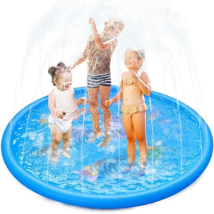 outdoor equipment : Splashy I Sprinkler Spray speelmat met anti-slip strips in 100x100cm van Pantino