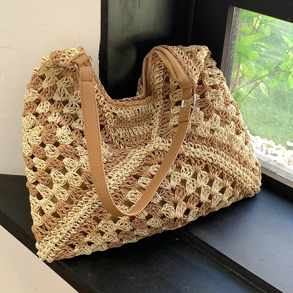 bags : WILLEMIJN - Boheemse Handgemaakte Schoudertas van Stro voor Dames in van Pantino