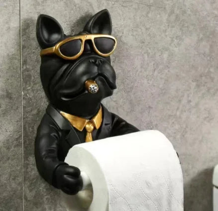 home & garden : DecDog | Design Toiletpapierhouder | Hygiënische Hondvormige Tissuebox in Zwart van Pantino