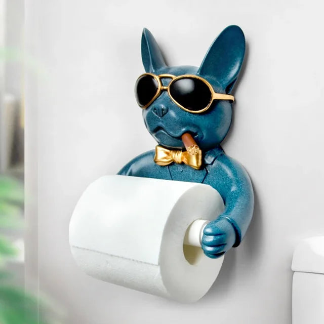 home & garden : DecDog | Design Toiletpapierhouder | Hygiënische Hondvormige Tissuebox in Blauw van Pantino