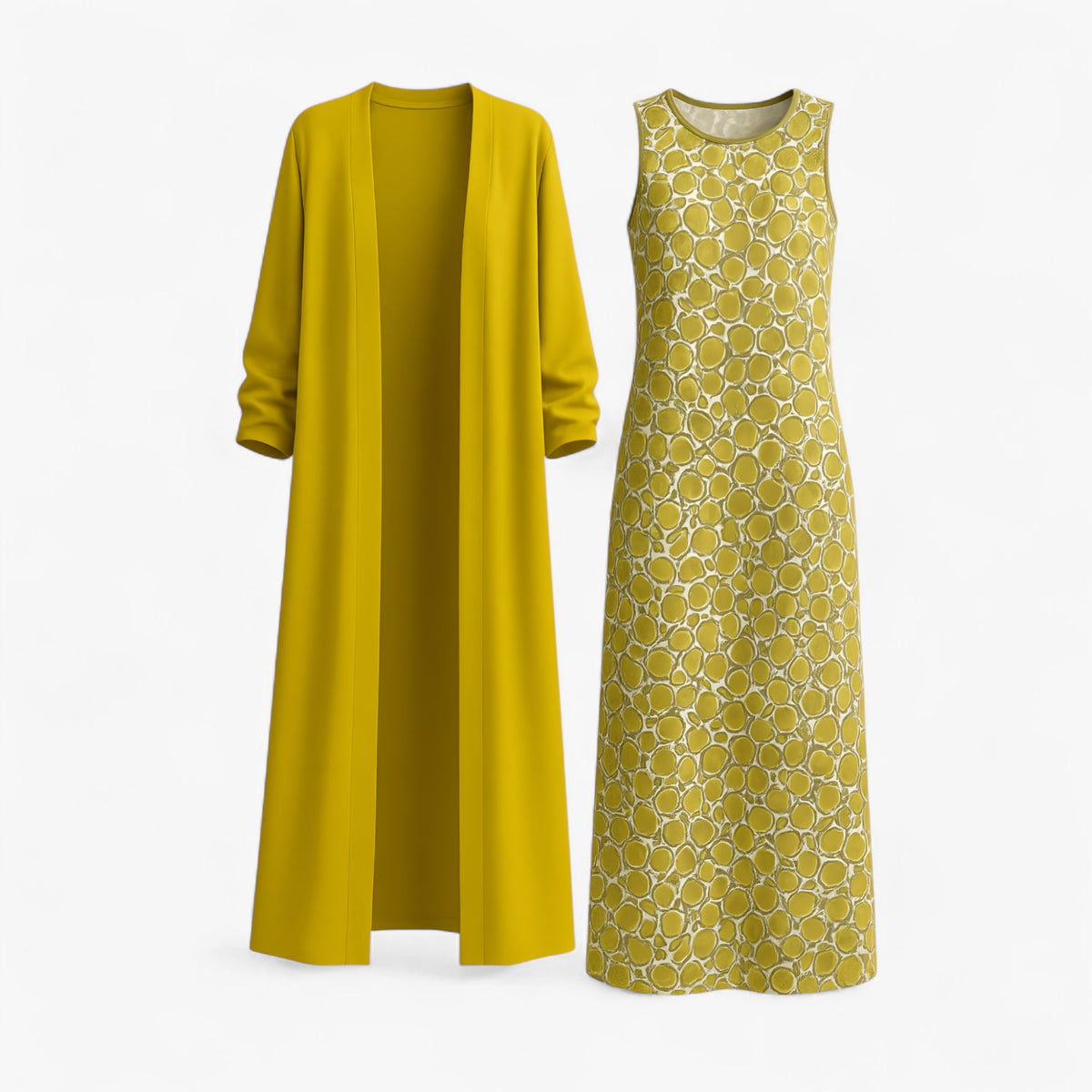 Women's Dress : Laverne | Tweedelige Set Dames in Geel van Pantino