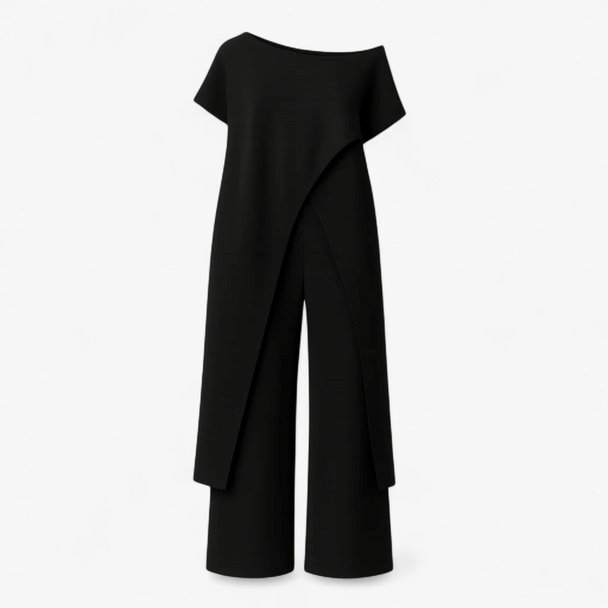 Women's Dress : Anouk | Tweedelige Set Dames Top en Pantalon in Zwart van Pantino