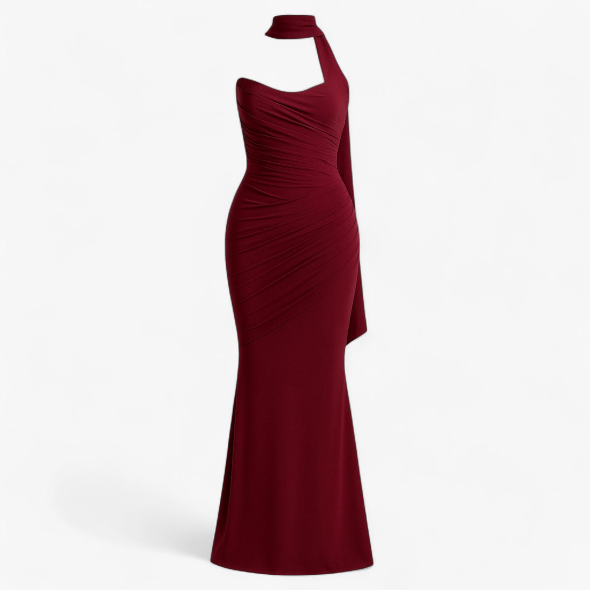 Dress : Trista | Tweedelige Set Dames met Elegante Top en Rok in Bordeaux van Pantino
