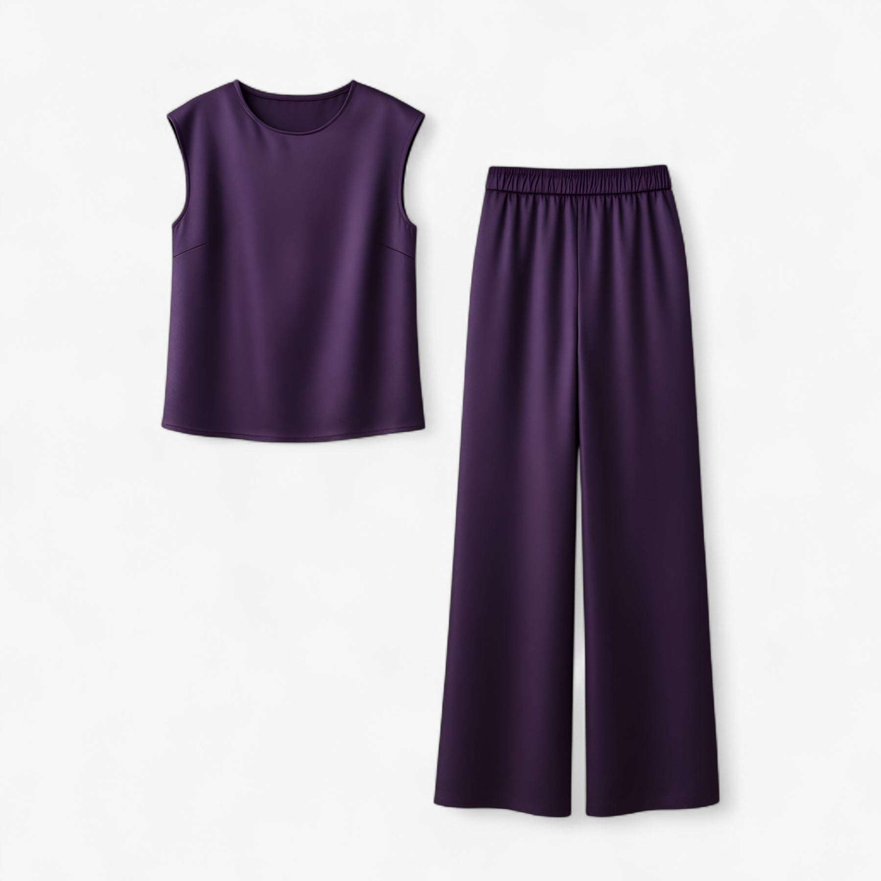 Women Set : Abbey | Tweedelige Set Dames voor Elegante Gelegenheden in Paars van Pantino
