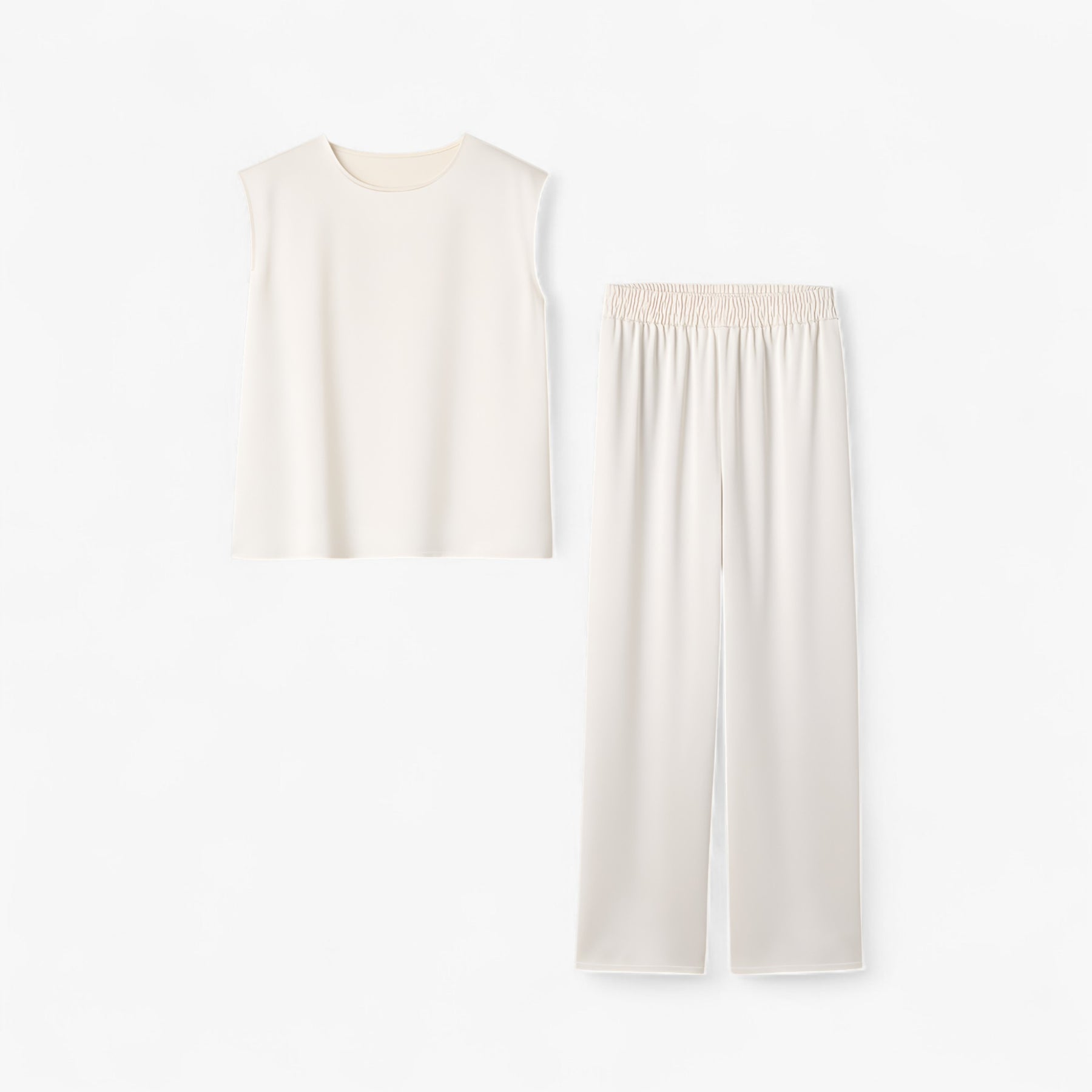 Women Set : Abbey | Tweedelige Set Dames voor Elegante Gelegenheden in Wit van Pantino