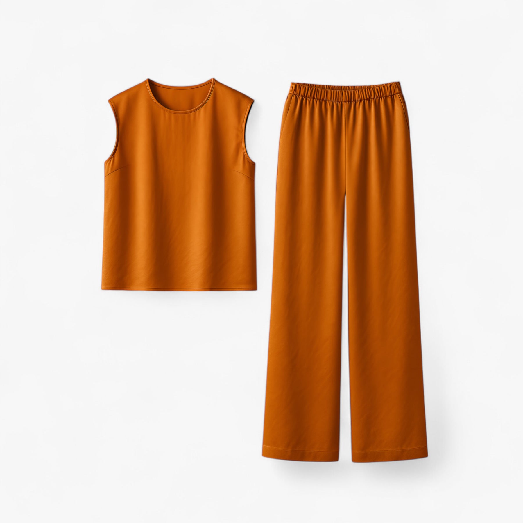 Women Set : Abbey | Tweedelige Set Dames voor Elegante Gelegenheden in Koraal van Pantino