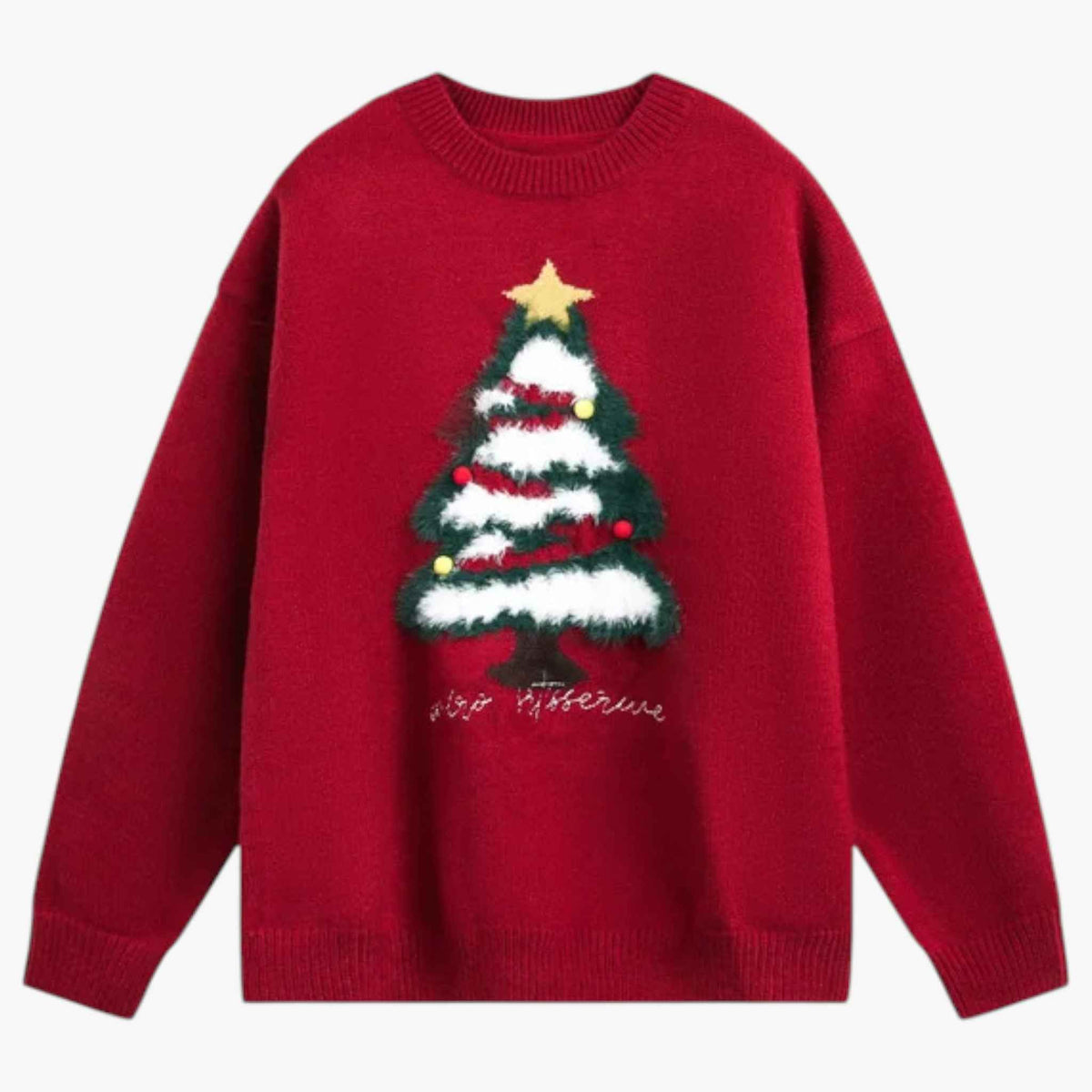 Sweaters : Unisex Warme Wintertrui voor Koude Dagen in Rood van Pantino