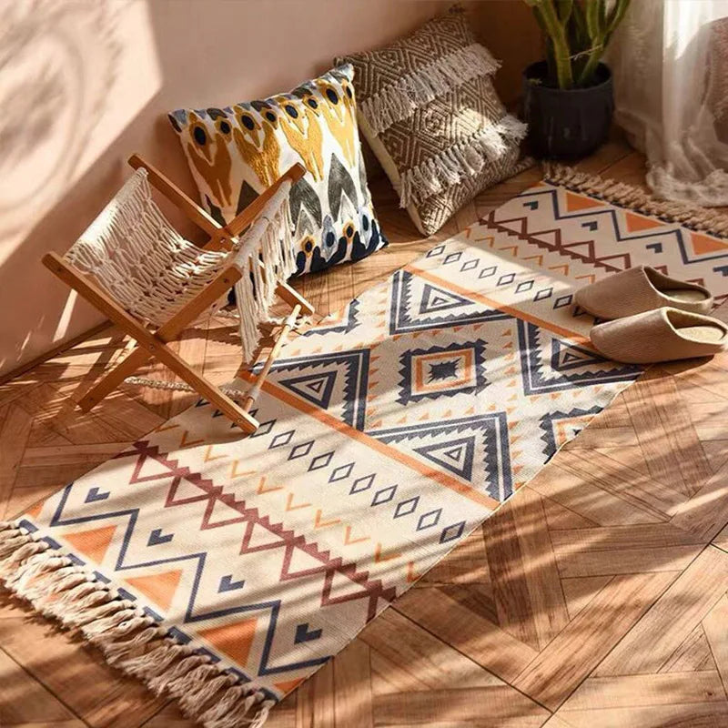 home & garden : Malua | Bohemian Vintage Plaid Tapijt - Sfeervol Woonkleed in van Pantino