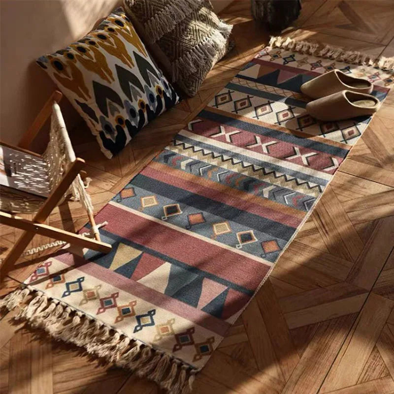 home & garden : Malua | Bohemian Vintage Plaid Tapijt - Sfeervol Woonkleed in van Pantino