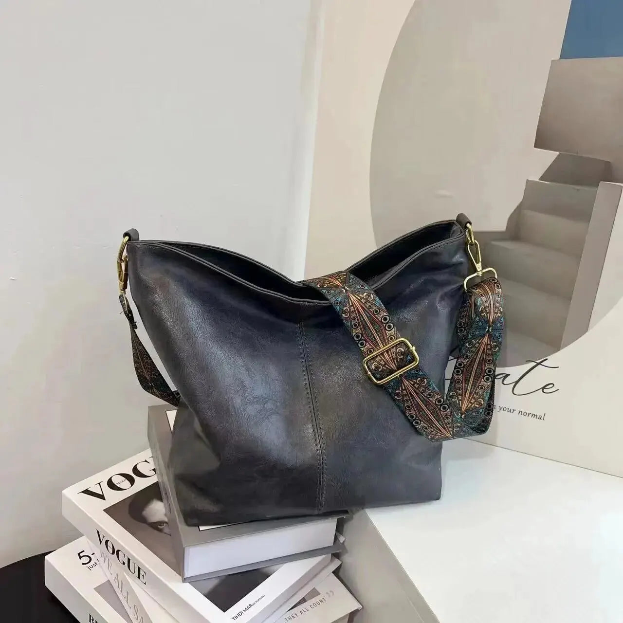 bags : KRISTI - Effen vintage schoudertas voor dames in van Pantino
