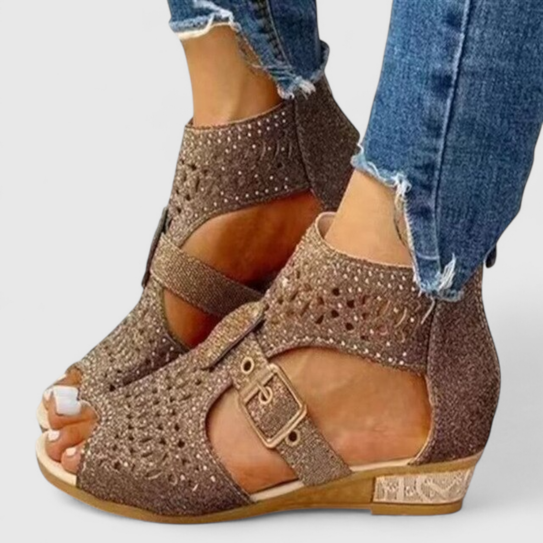 men's fashion : Lara | Dames Orthopedische Sandalen - Ideaal voor Dagelijks Comfort en Ergonomische Ondersteuning in Bruin van Pantino