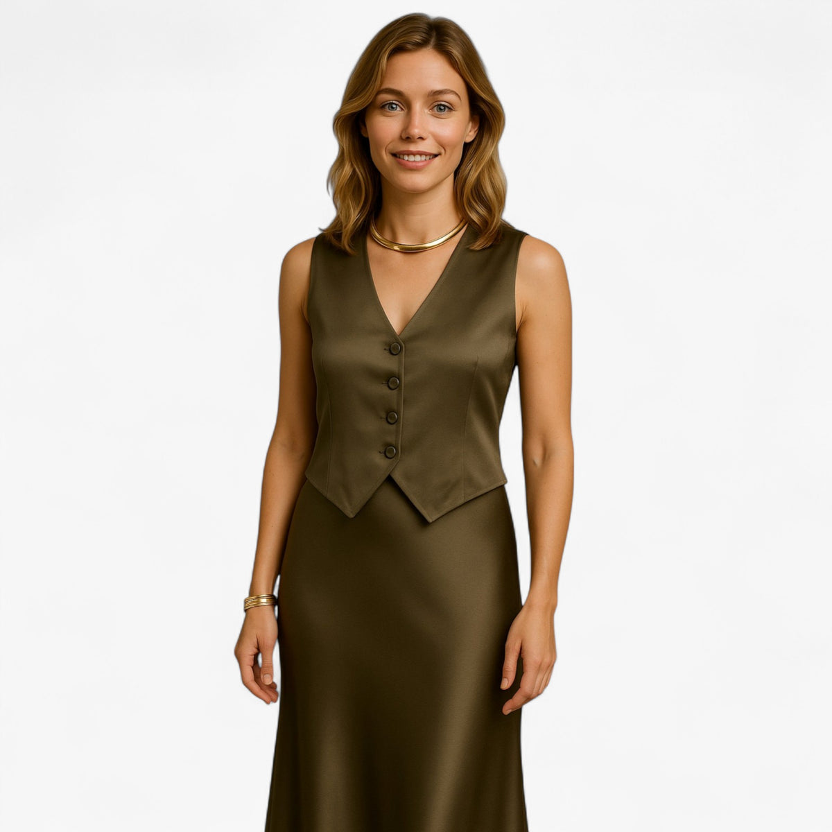 Women Set : Mia | Vrouwen Elegante Top en Rok Set in van Pantino