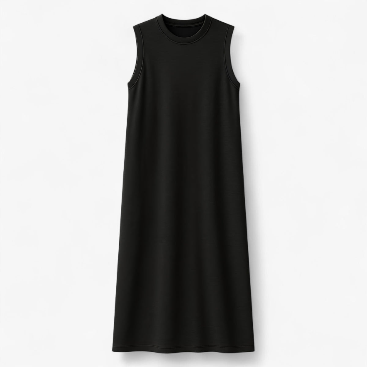 Women's Dress : Phoebe | Vrouwen Lange Zomerjurk in Zwart van Pantino